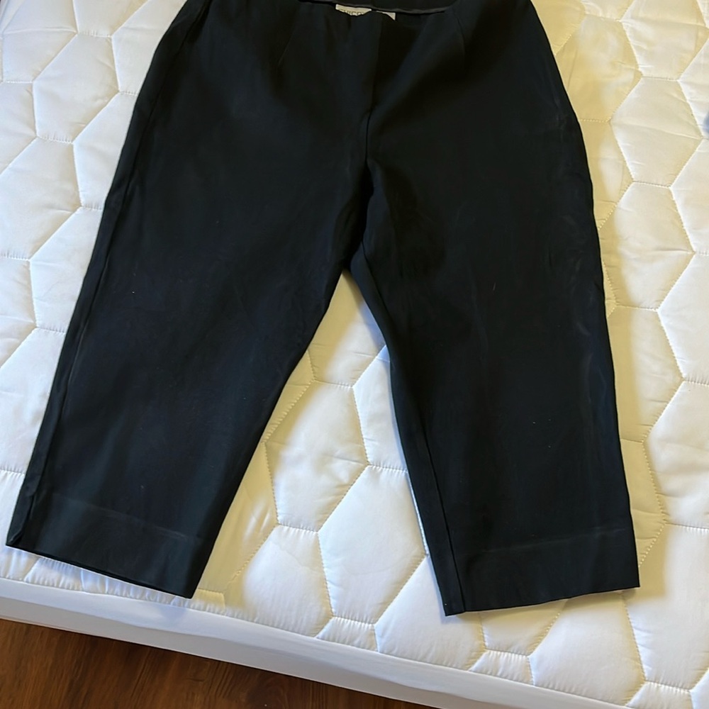 CHICOS Black Capri / Flat front -size 1.5